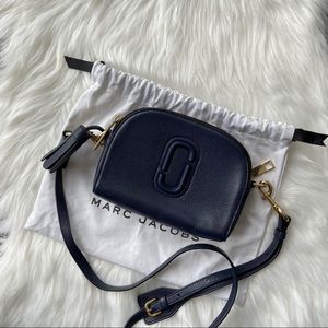 Marc Jacobs Navy Blue Leather Crossbody Bag